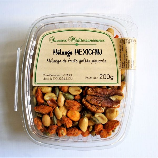 Mélange Méxicain en barquette SAVEURS MEDITERRANEENNES - TERRIA - Grossiste alimentaire, Importateur, Fabricant d'olives, tapenade, fruits secs et épices