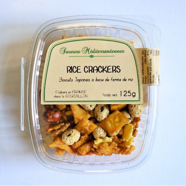 Rice crackers en barquette SAVEURS MEDITERRANEENNES - TERRIA - Grossiste alimentaire, Importateur, Fabricant d'olives, tapenade, fruits secs et épices