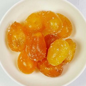 Kumquats déshydratés au sucre entiers - TERRIA - Grossiste alimentaire, Importateur, Fabricant d'olives, tapenade, fruits secs et épices