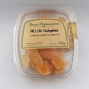 Melon déshydraté lamelles en barquette SAVEURS MEDITERRANEENNES - TERRIA - Grossiste alimentaire, Importateur, Fabricant d'olives, tapenade, fruits secs et épices