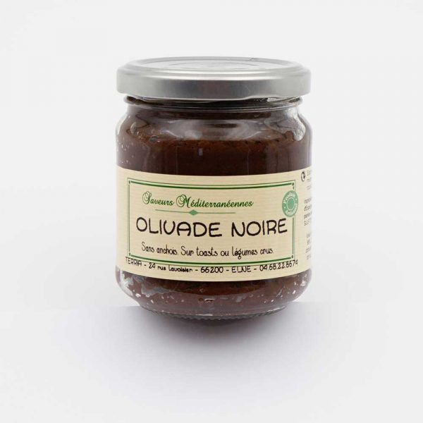 Olivade NOIRE en verrine SAVEURS MEDITERRANEENNES - TERRIA - Grossiste alimentaire, Importateur, Fabricant d'olives, tapenade, fruits secs et épices