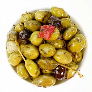Olives cocktail MEDITERRANEEN - TERRIA - Grossiste alimentaire, Importateur, Fabricant d'olives, tapenade, fruits secs et épices