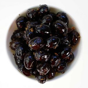 Olives noires façon grecque parfumées - TERRIA - Grossiste alimentaire, Importateur, Fabricant d'olives, tapenade, fruits secs et épices