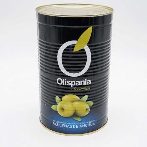 Olives farcies Anchois en boite 5/1 - TERRIA - Grossiste alimentaire, Importateur, Fabricant d'olives, tapenade, fruits secs et épices