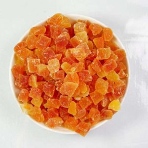 Papaye rouge cubes - TERRIA - Grossiste alimentaire, Importateur, Fabricant d'olives, tapenade, fruits secs et épices
